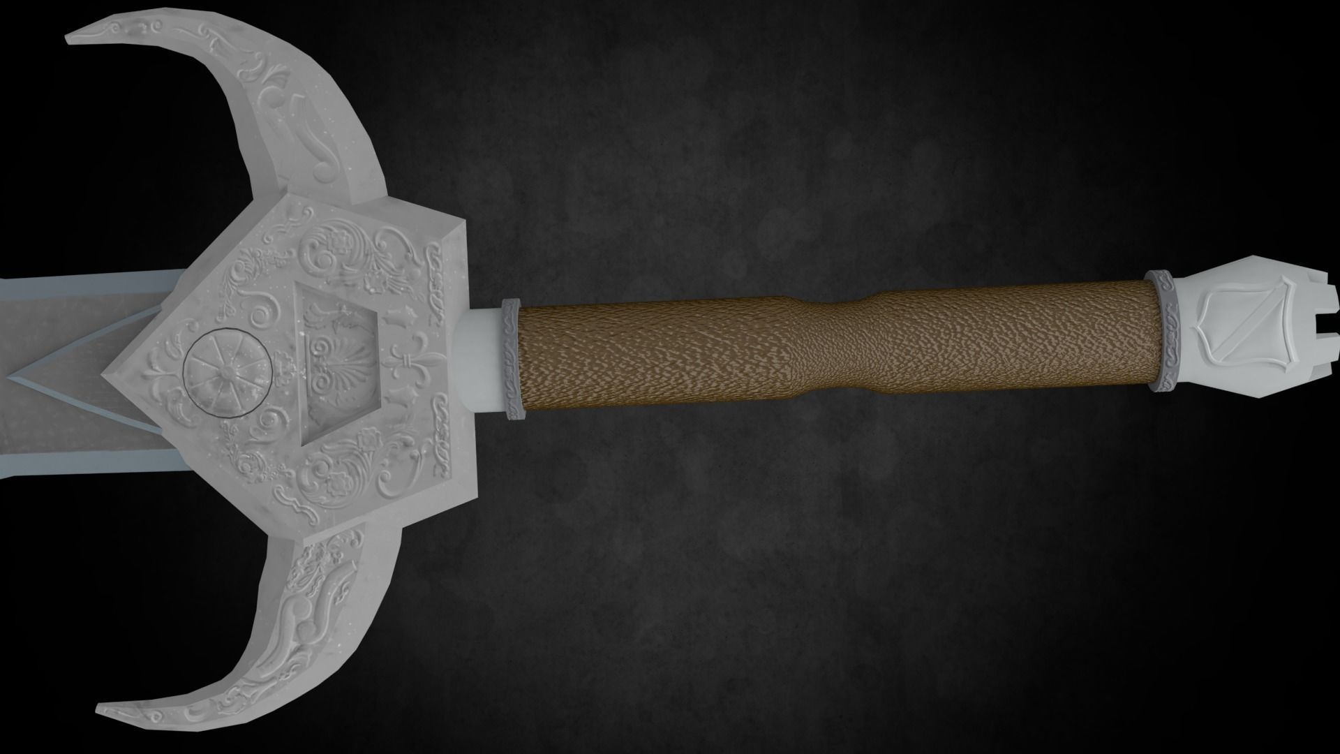 Ordersword lord of rings sword Low-poly 3D model_3