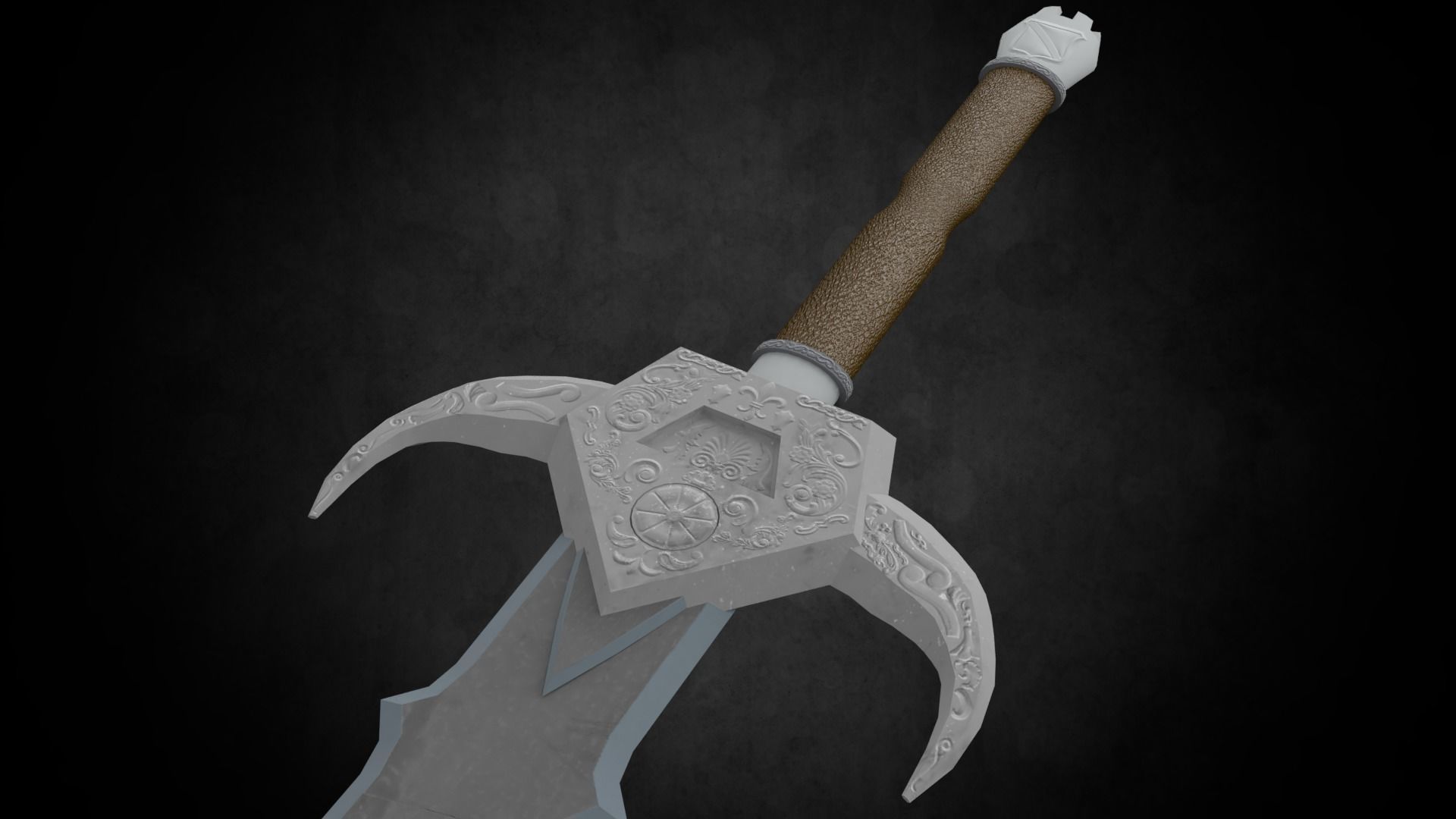 Ordersword lord of rings sword Low-poly 3D model_5
