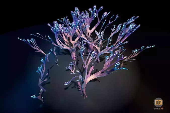 Alien Plant Fungus Type 2 Low-poly 3D model