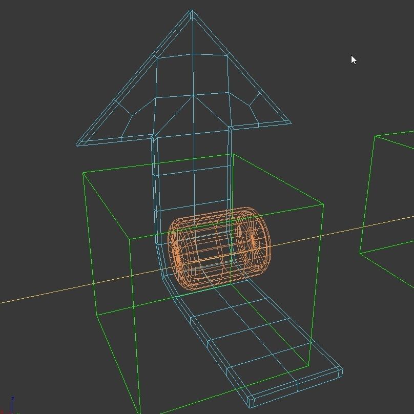 Arrows arrow with glass 3D model_4