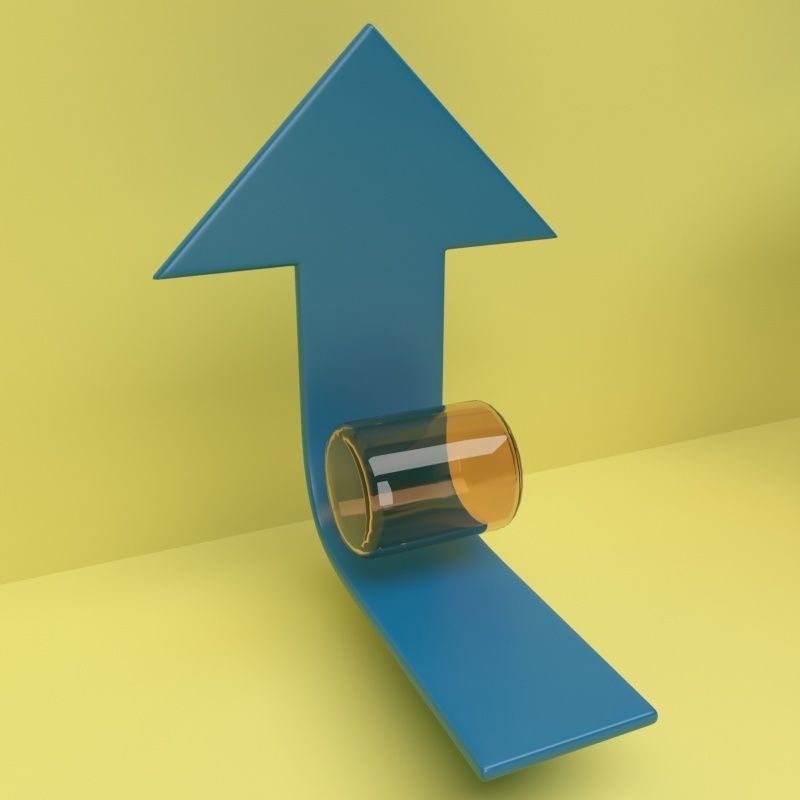 Arrows arrow with glass 3D model_3