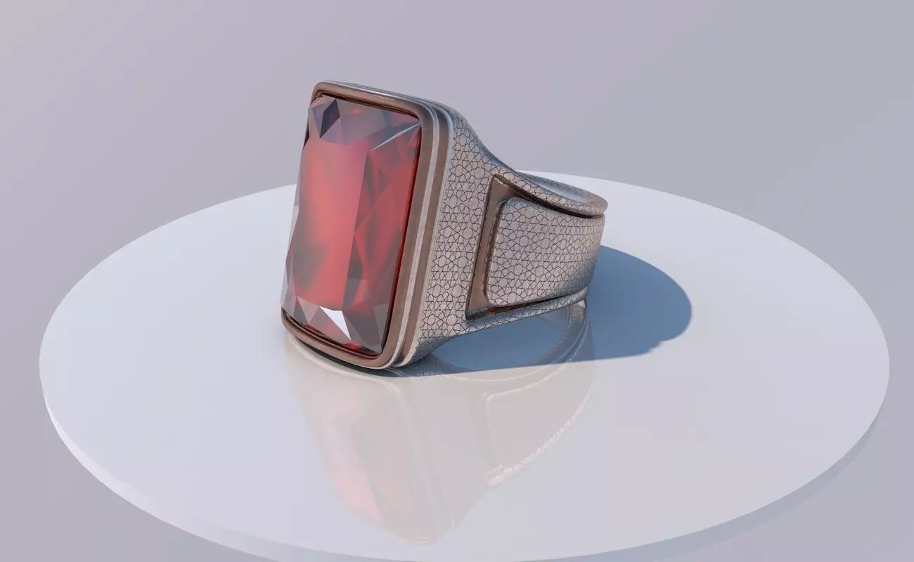 Ruby ring 3D model