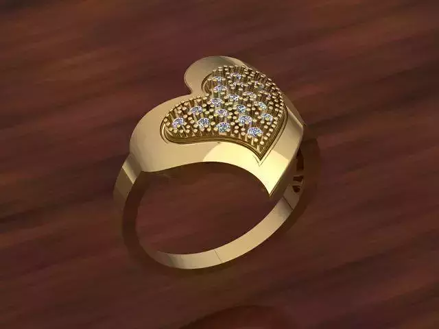 Beautiful Ring heart shae 3D print model