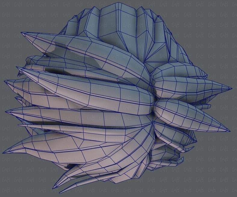 3D Hair style for boy V43 Low-poly 3D model_36