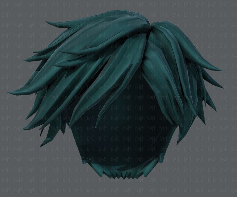 3D Hair style for boy V43 Low-poly 3D model_39