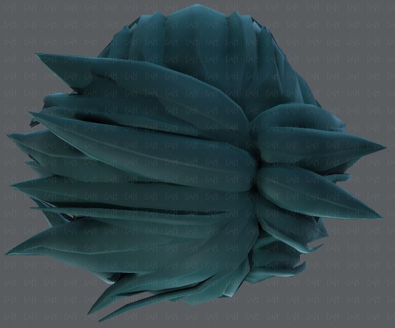 3D Hair style for boy V43 Low-poly 3D model_35