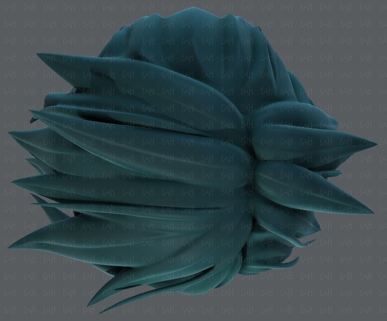 3D Hair style for boy V43 Low-poly 3D model_33