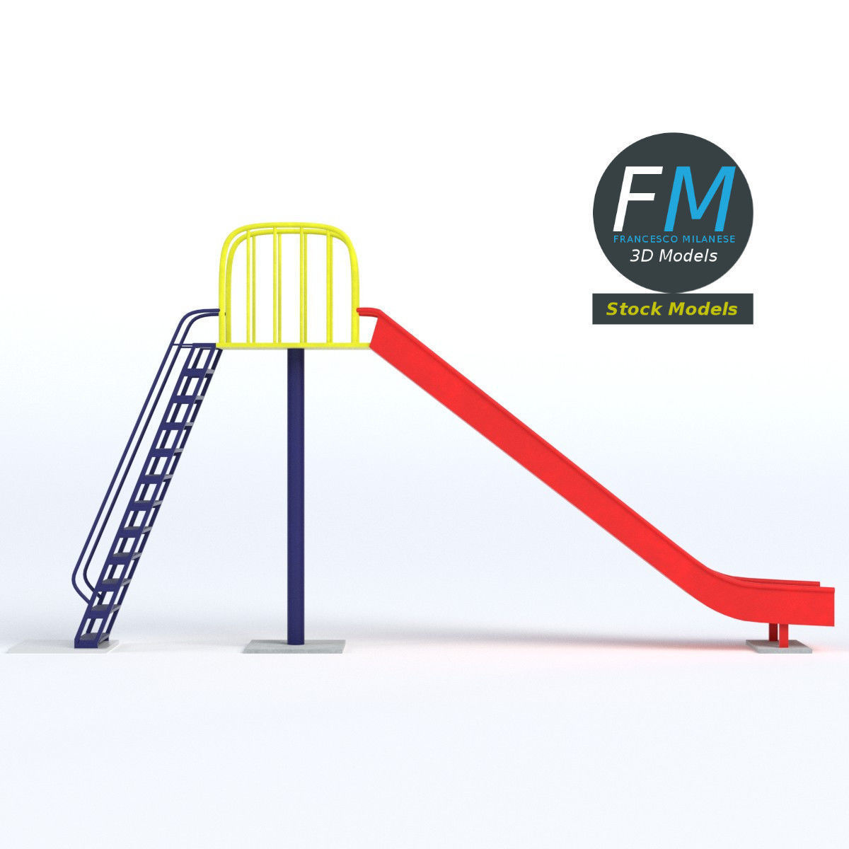 Park slide 3D model_4