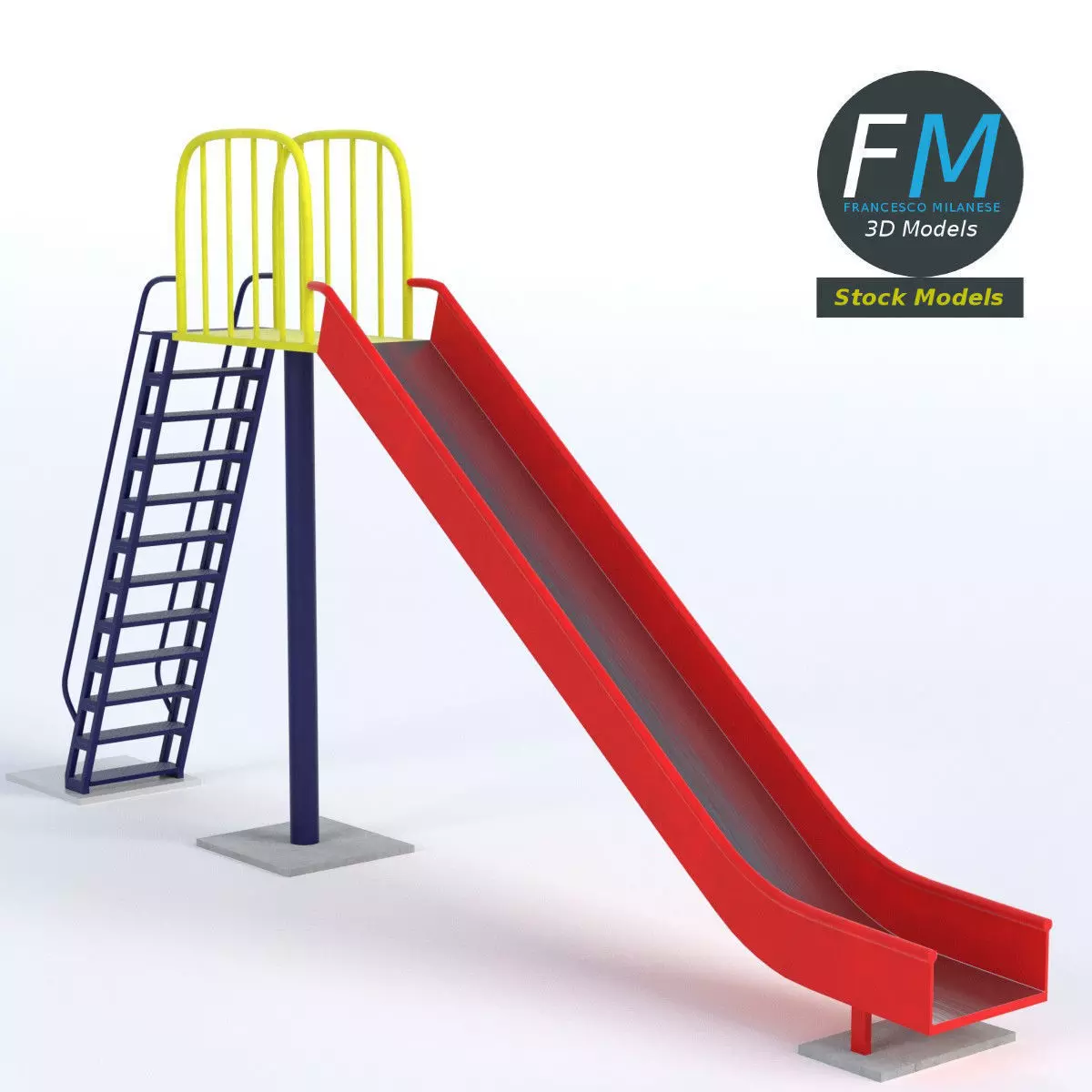 Park slide 3D model_0