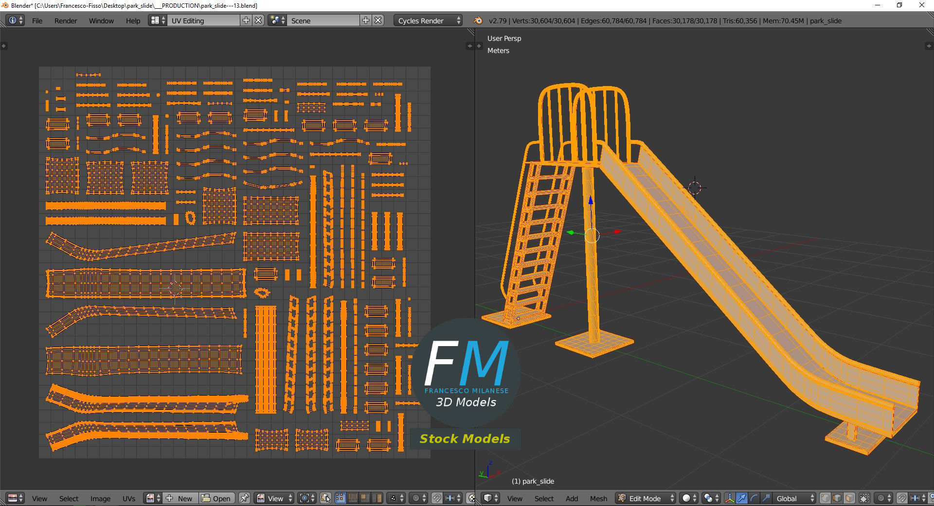 Park slide 3D model_10