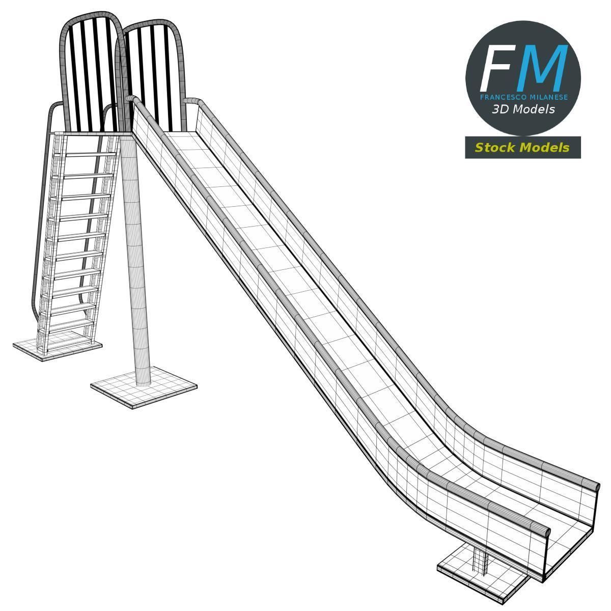 Park slide 3D model_7