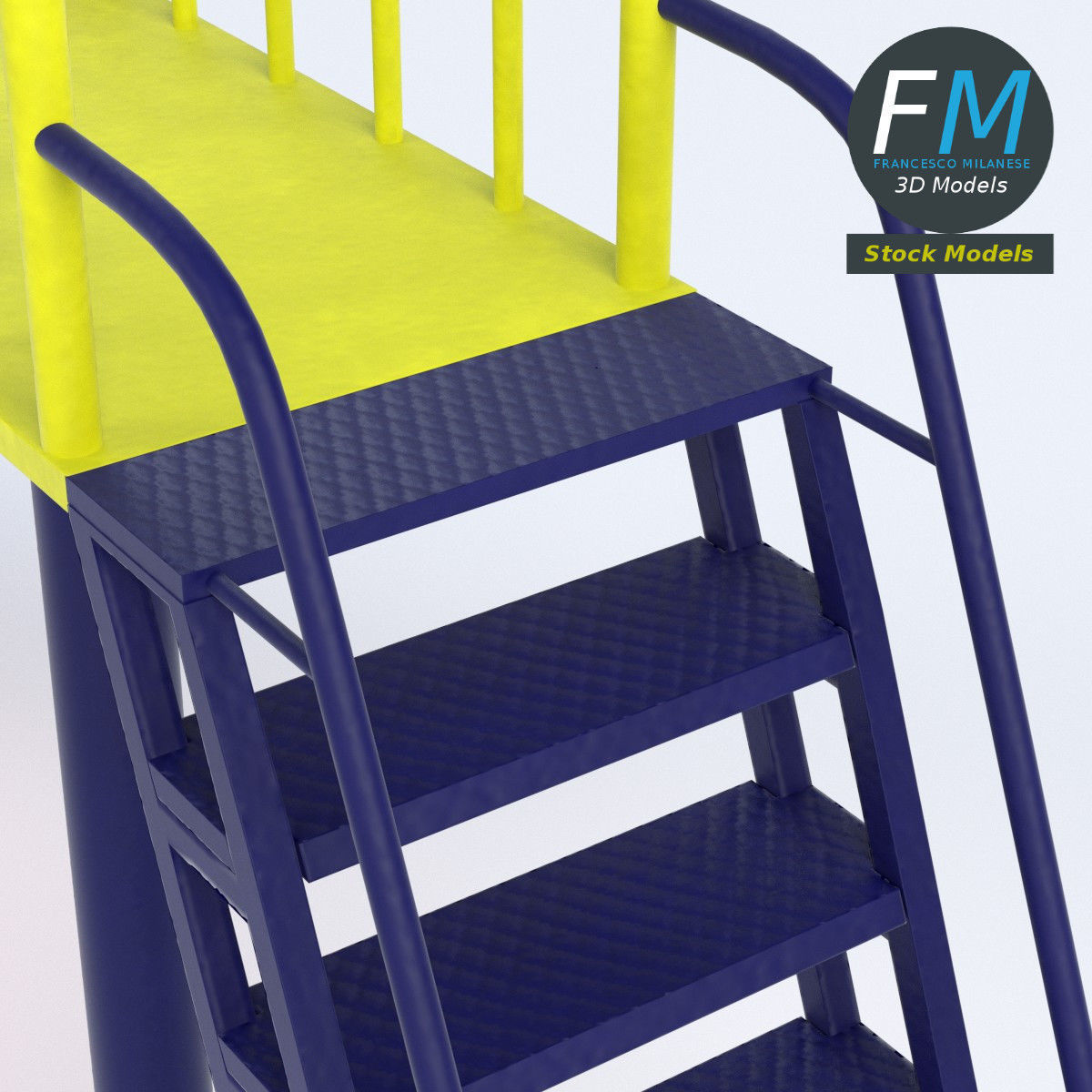 Park slide 3D model_2