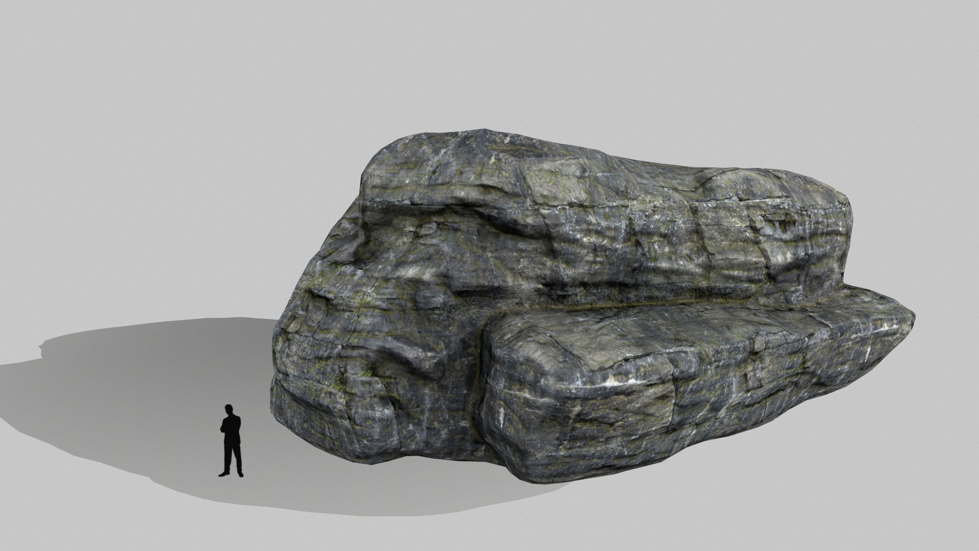 cliff rocks set 1 Low-poly 3D model_8