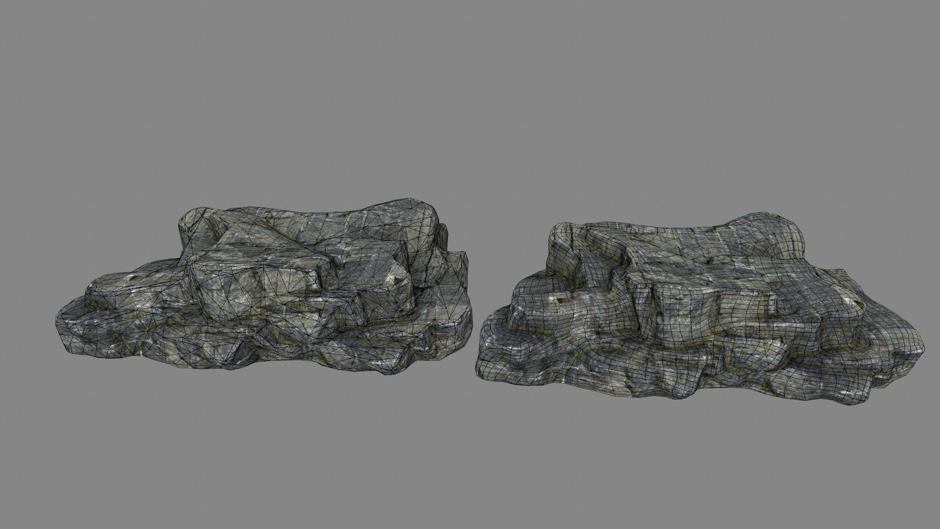 cliff rocks set 1 Low-poly 3D model_24