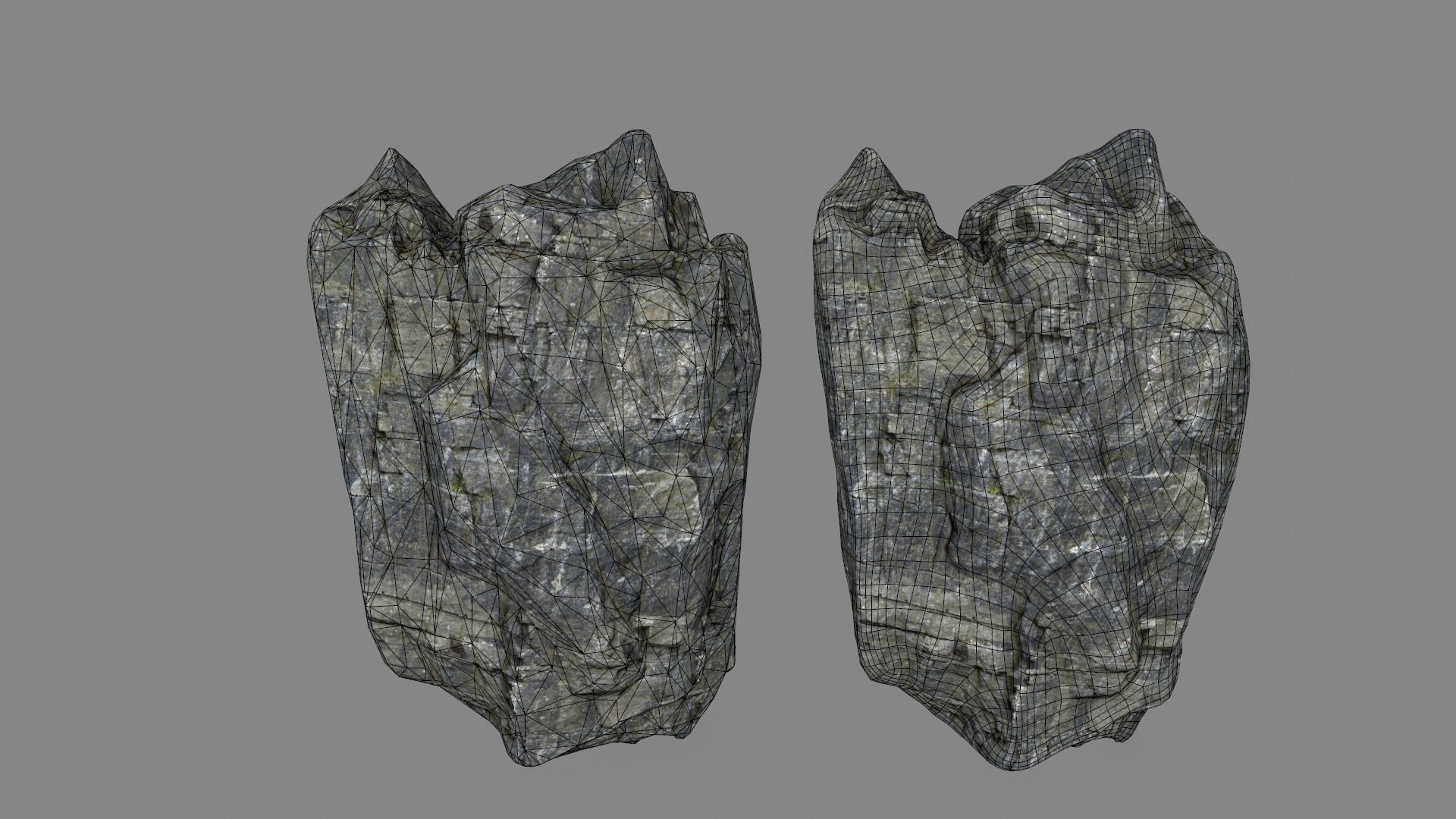 cliff rocks set 1 Low-poly 3D model_31