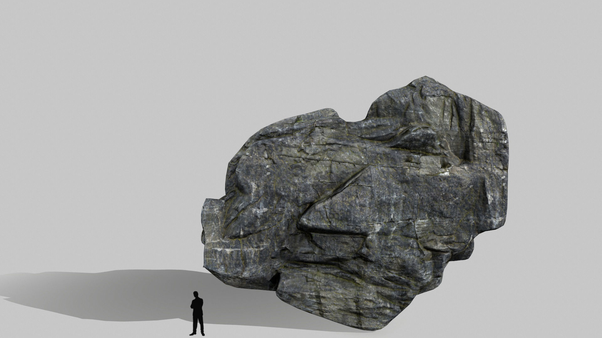 cliff rocks set 1 Low-poly 3D model_15
