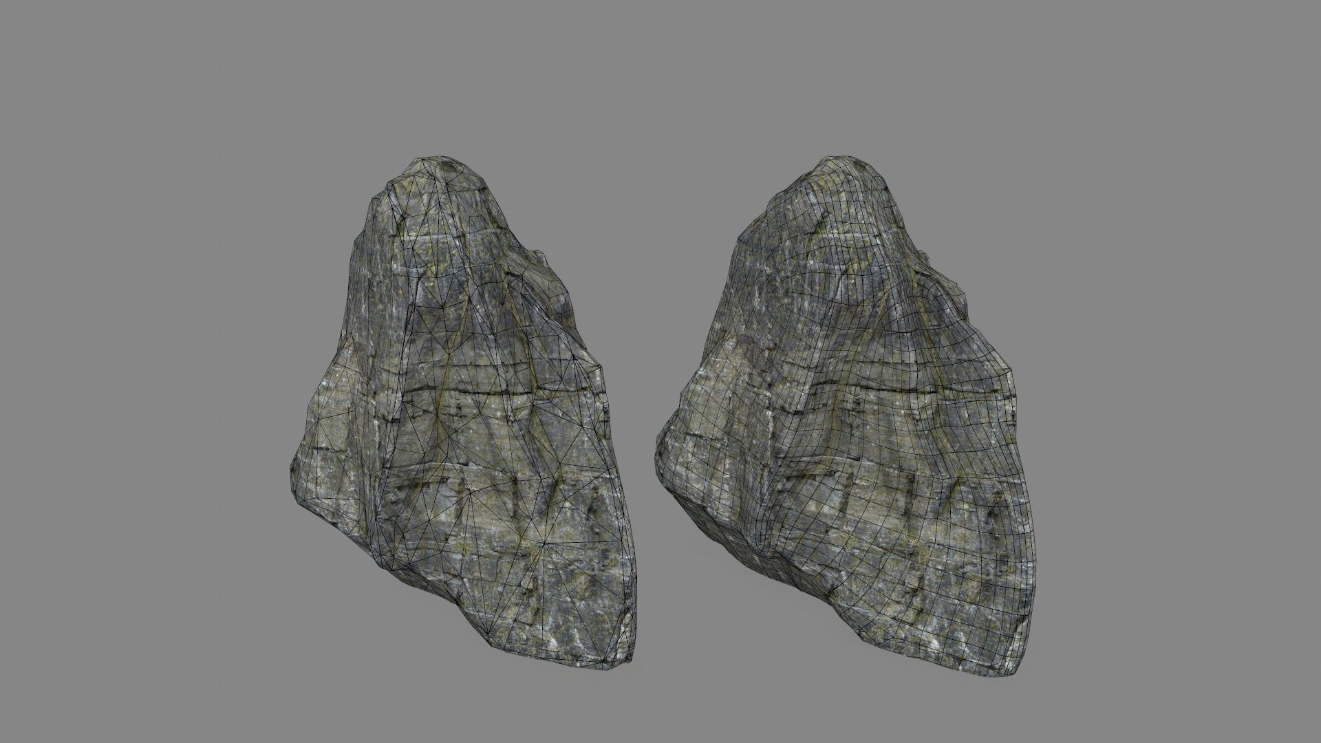 cliff rocks set 1 Low-poly 3D model_28