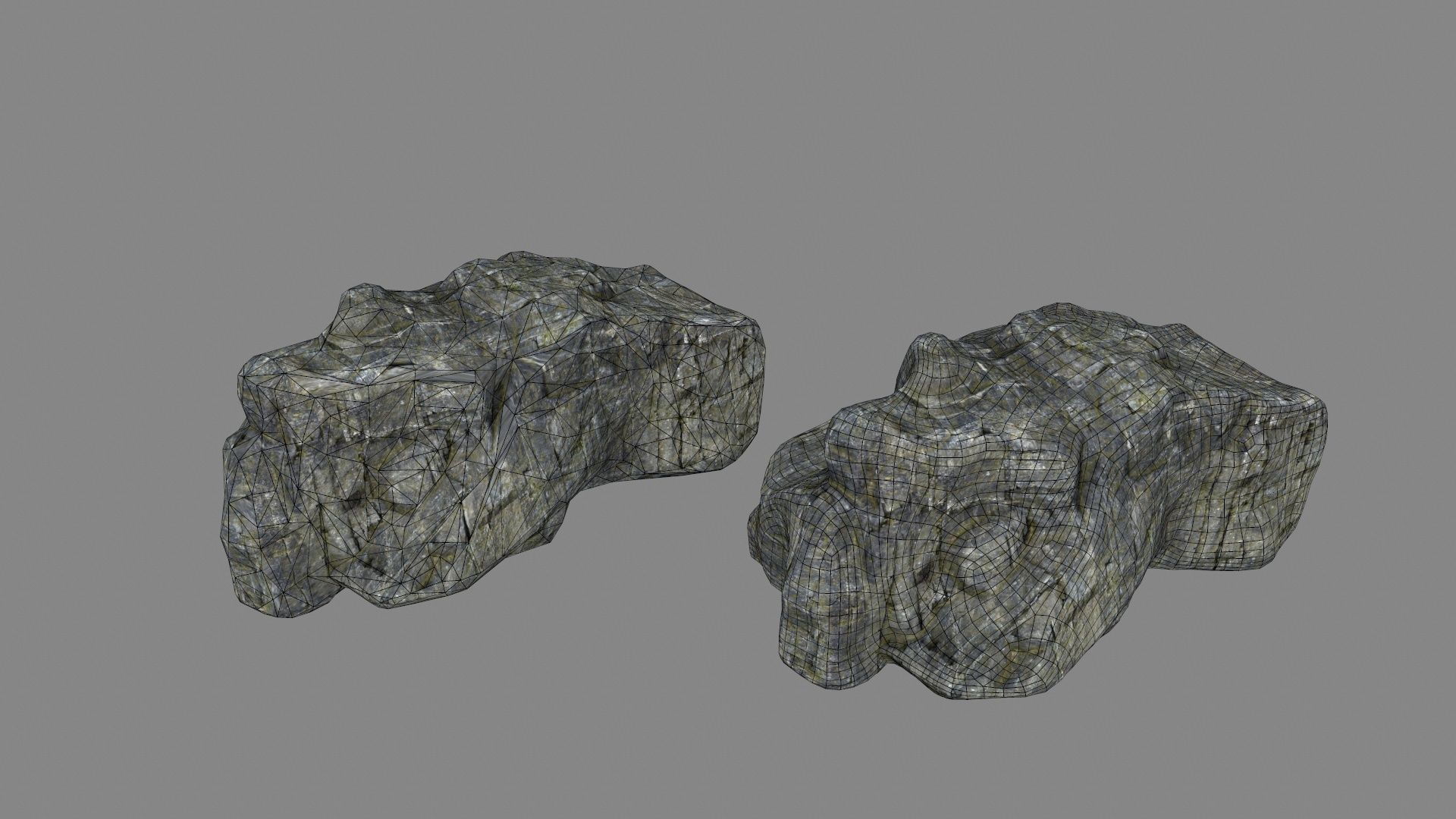 cliff rocks set 1 Low-poly 3D model_20