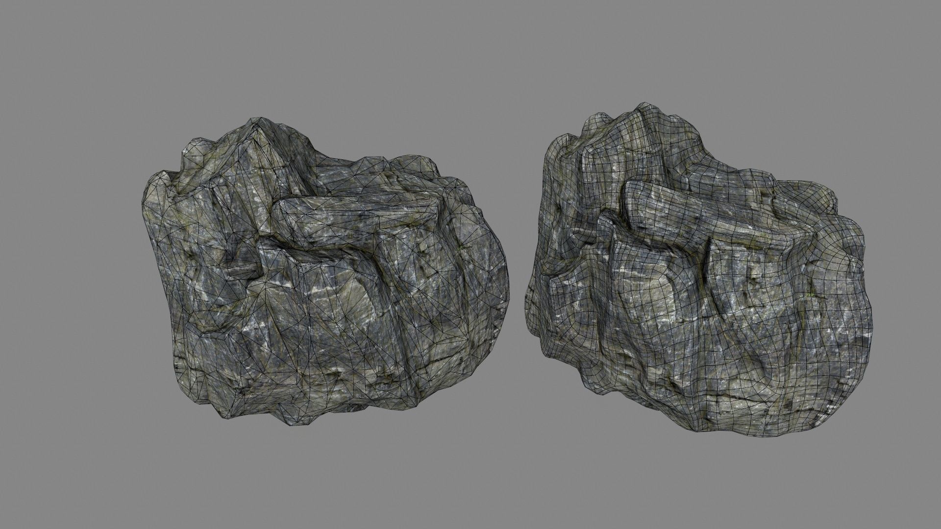 cliff rocks set 1 Low-poly 3D model_26