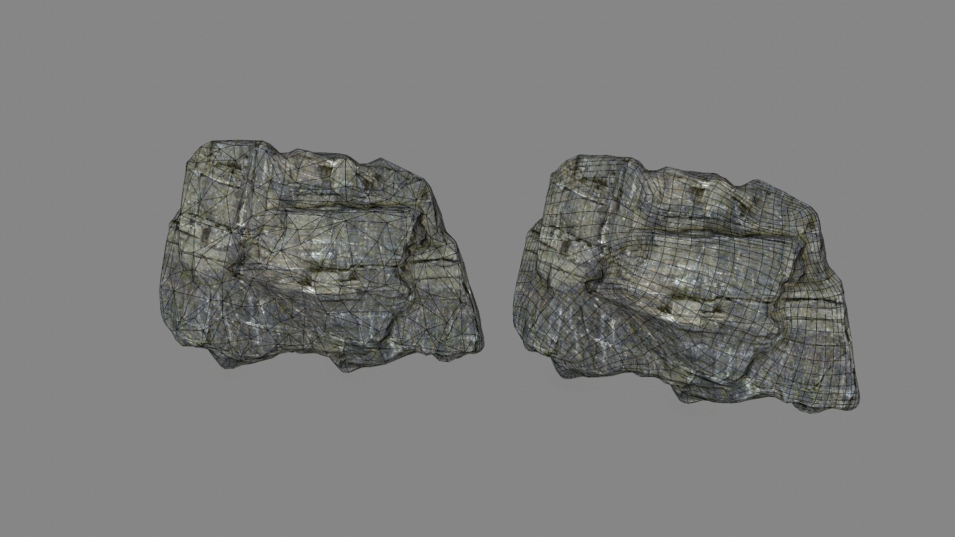 cliff rocks set 1 Low-poly 3D model_25