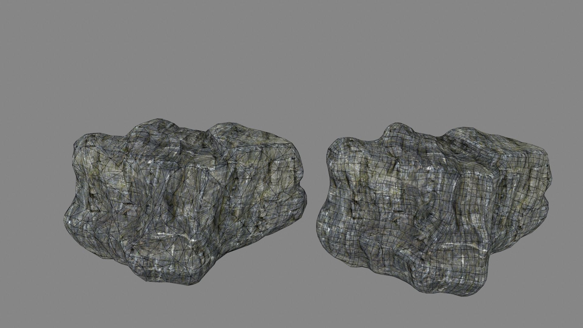 cliff rocks set 1 Low-poly 3D model_21