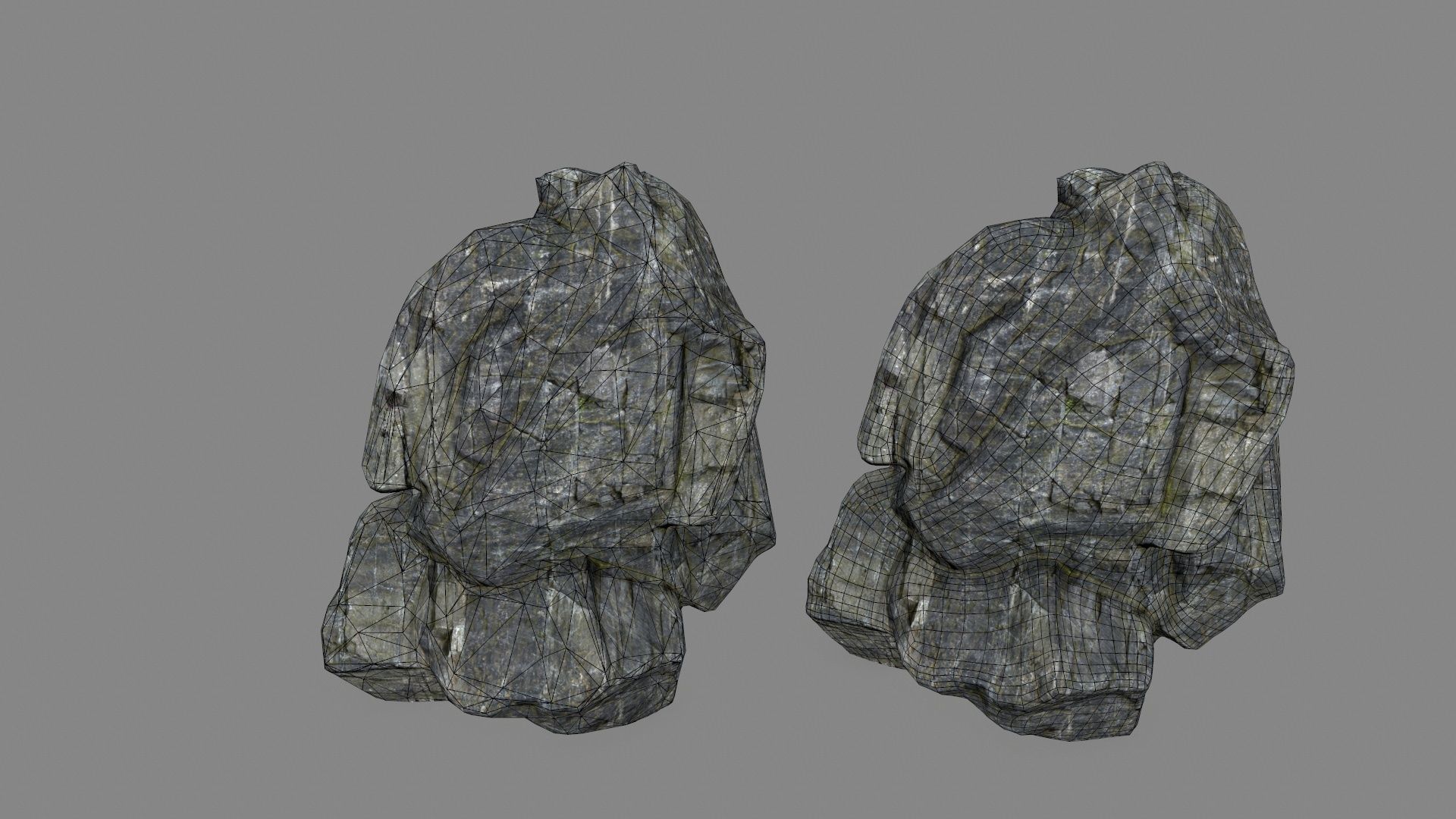 cliff rocks set 1 Low-poly 3D model_29