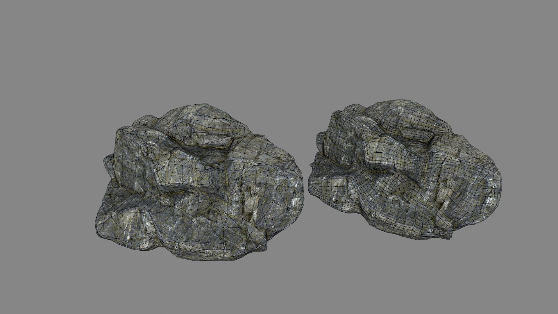 cliff rocks set 1 Low-poly 3D model_18