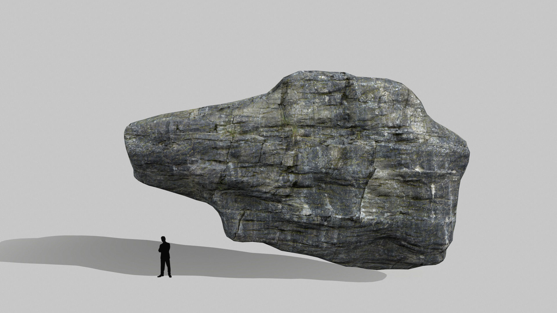 cliff rocks set 1 Low-poly 3D model_3