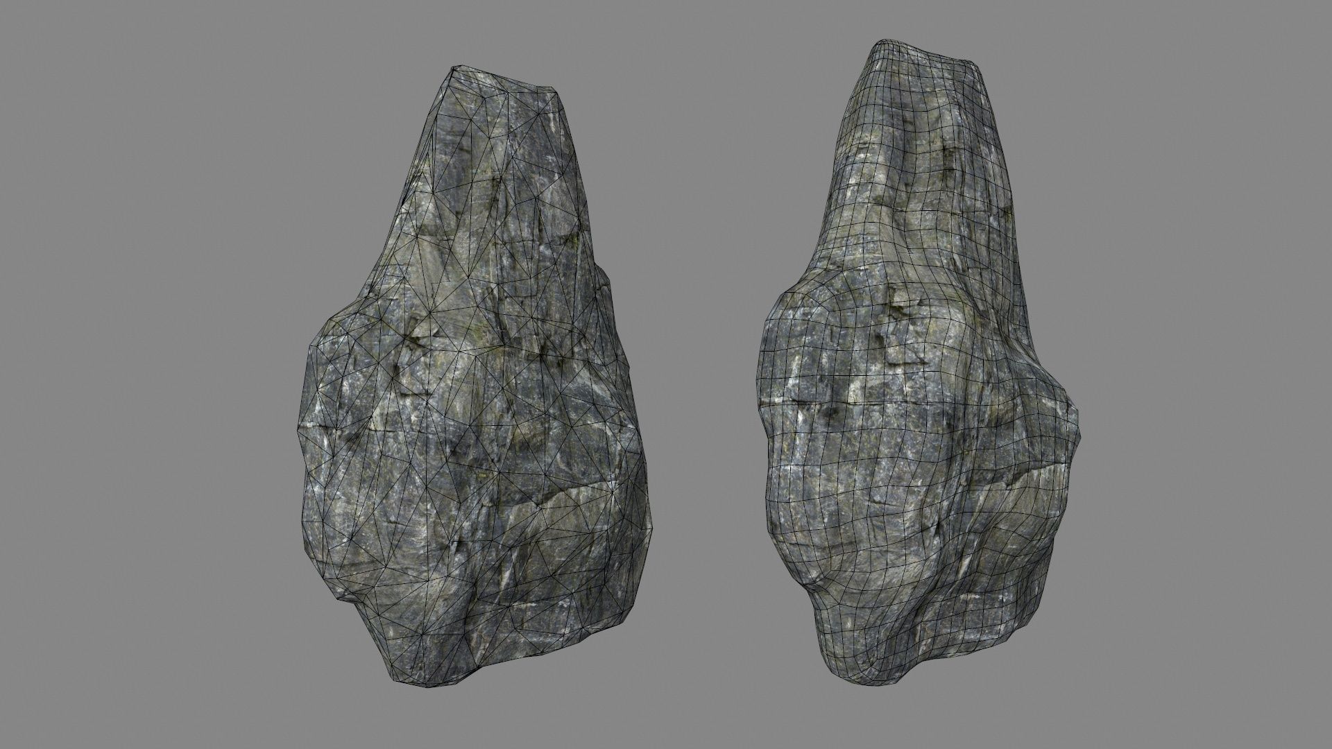 cliff rocks set 1 Low-poly 3D model_17