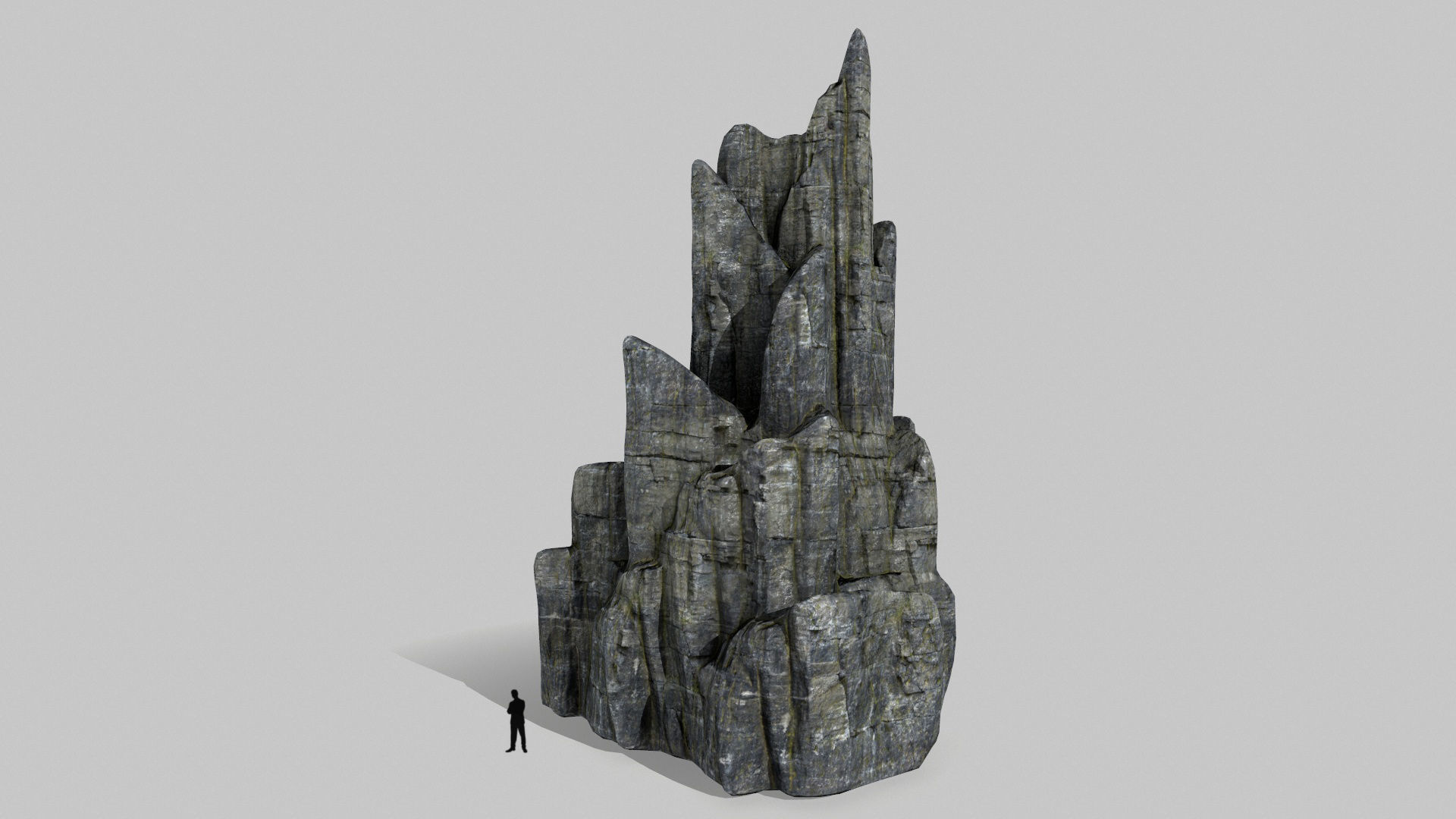 cliff rocks set 1 Low-poly 3D model_9