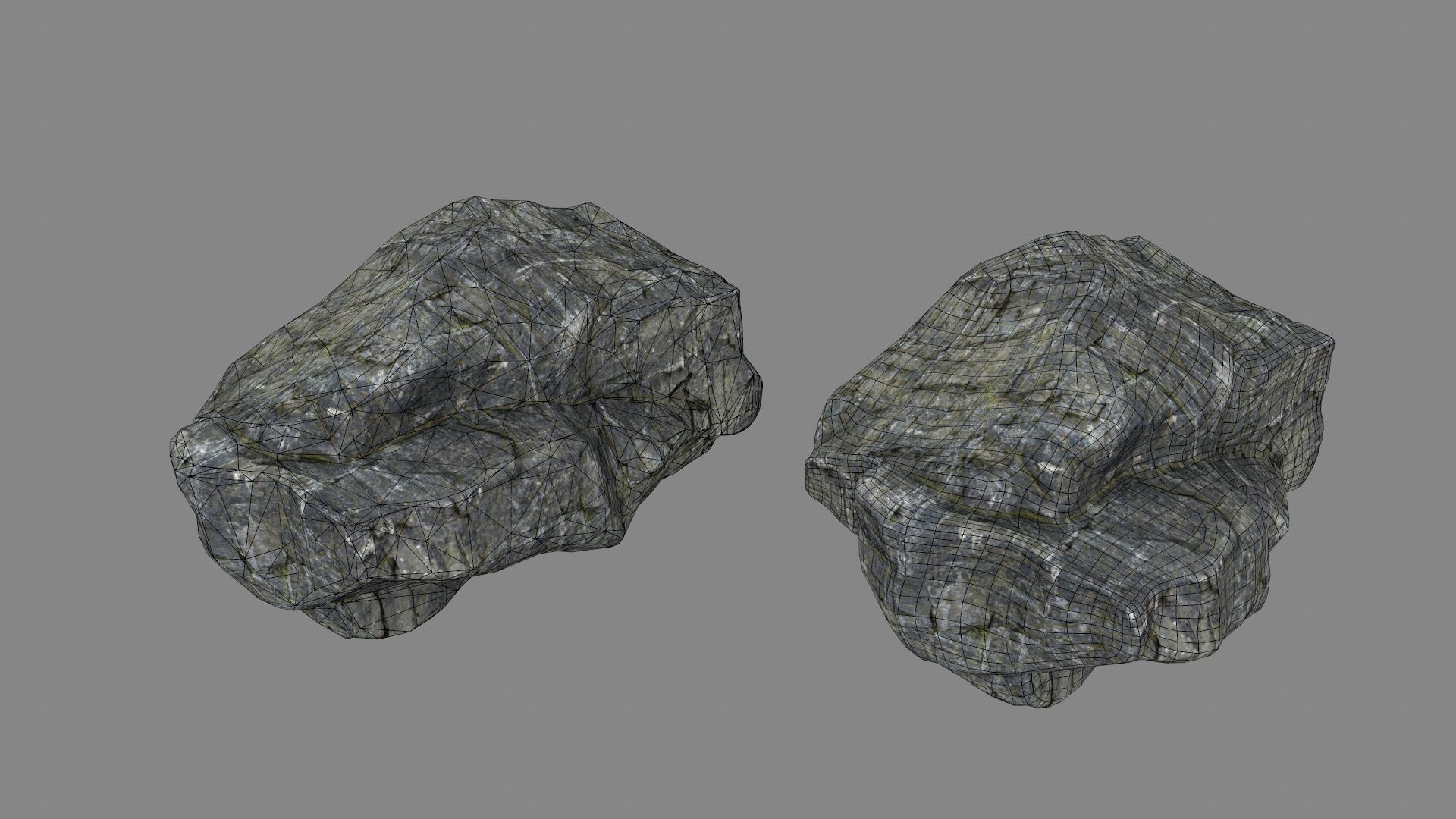 cliff rocks set 1 Low-poly 3D model_19