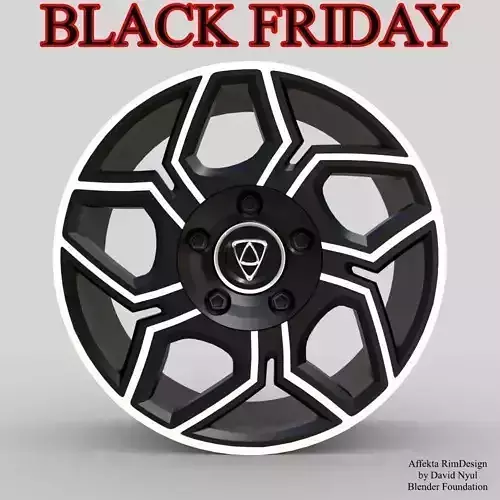 Affekta Tuning Rim Wheel BlackFriday car concept Low-poly 3D model