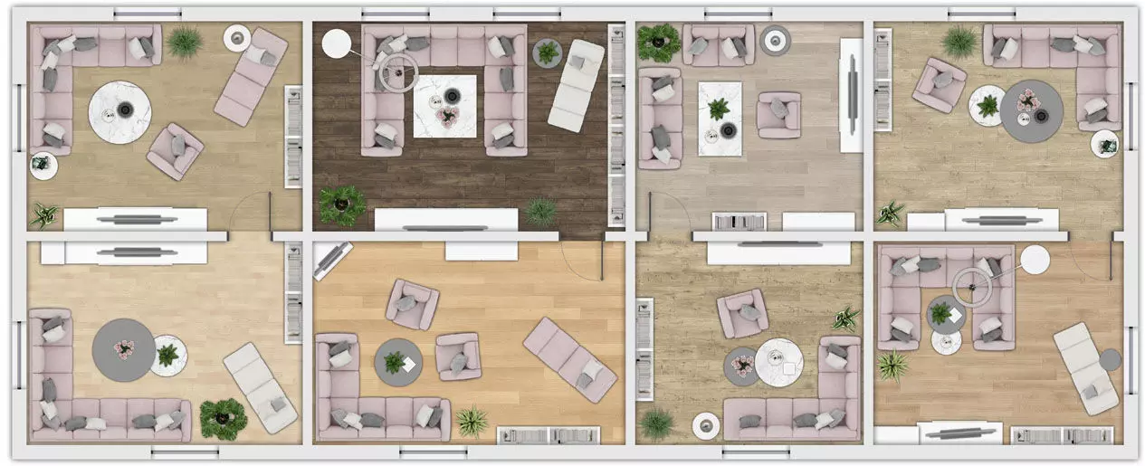 2d living room furniture Top View PSD CDR 3D model_0