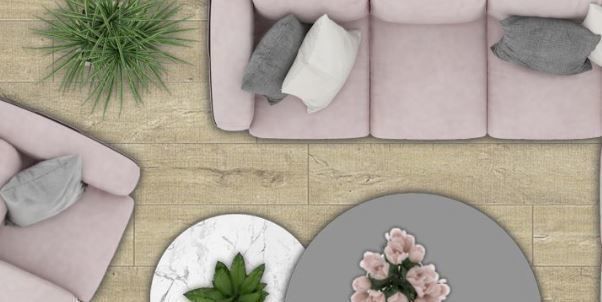 2d living room furniture Top View PSD CDR 3D model_3