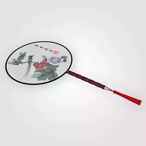 Chinese Traditional Palace Hand Fan - Flower and Bird Painting