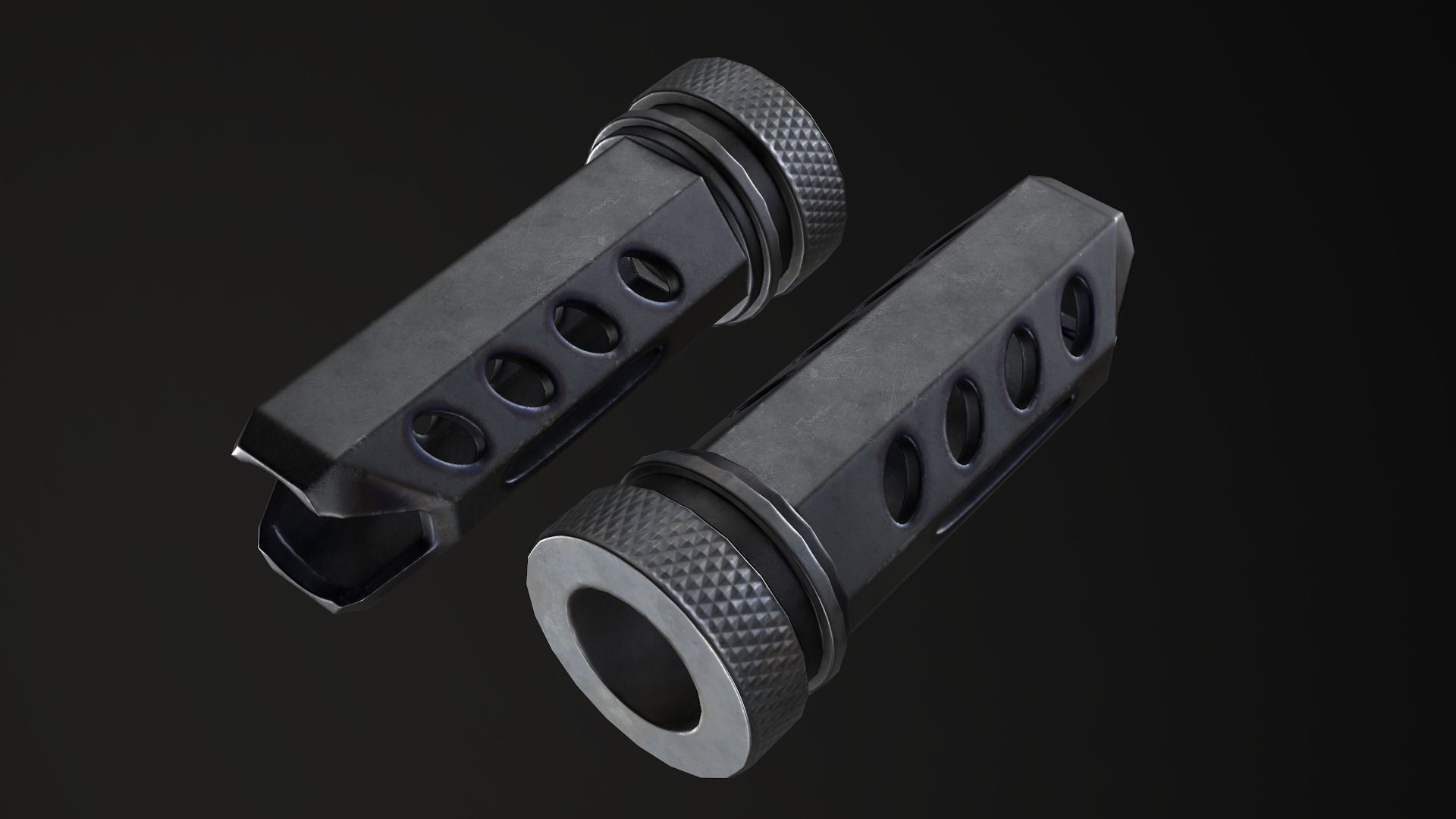 PBR Muzzle Collection items Low-poly 3D model_5