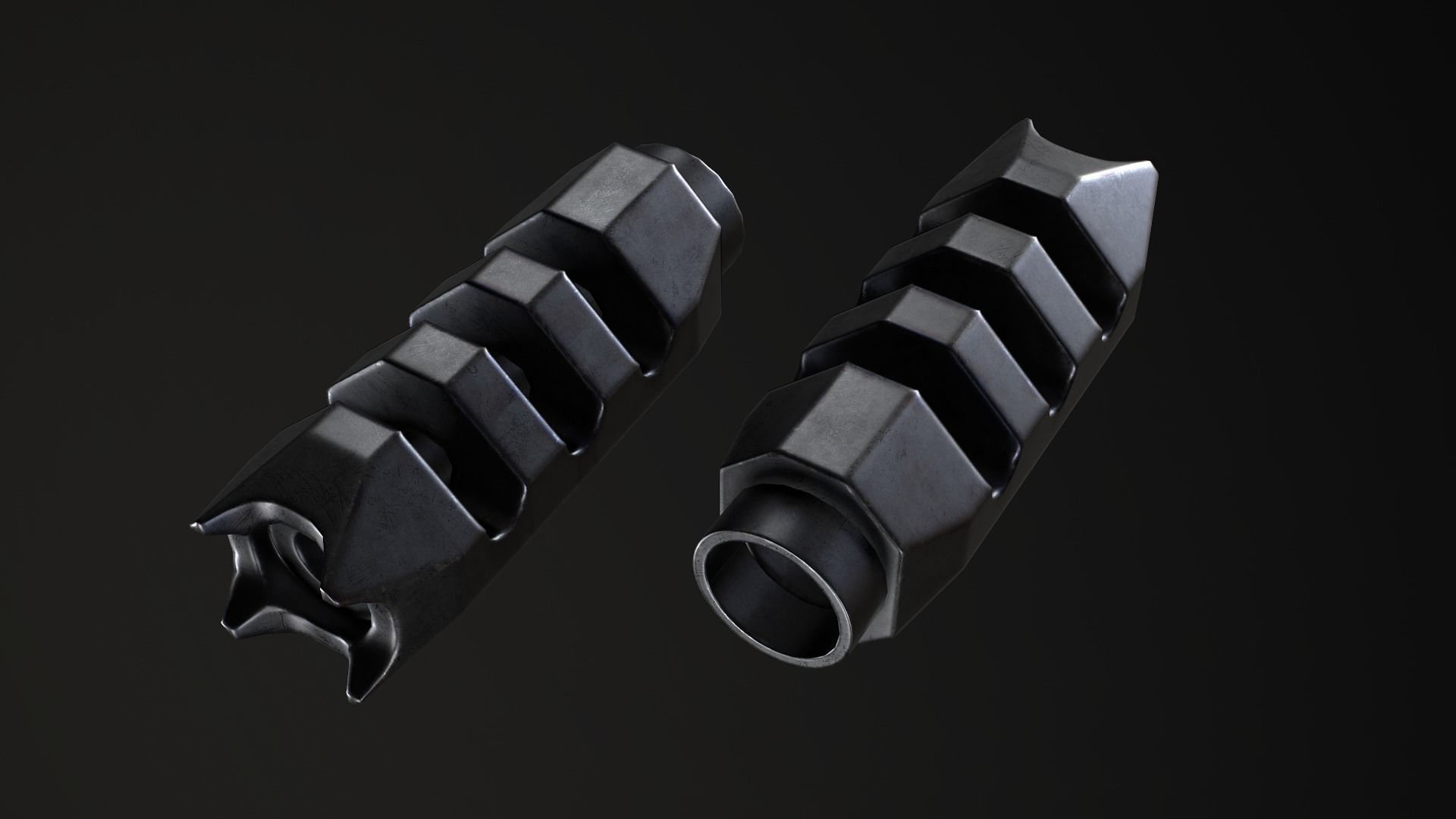 PBR Muzzle Collection items Low-poly 3D model_7