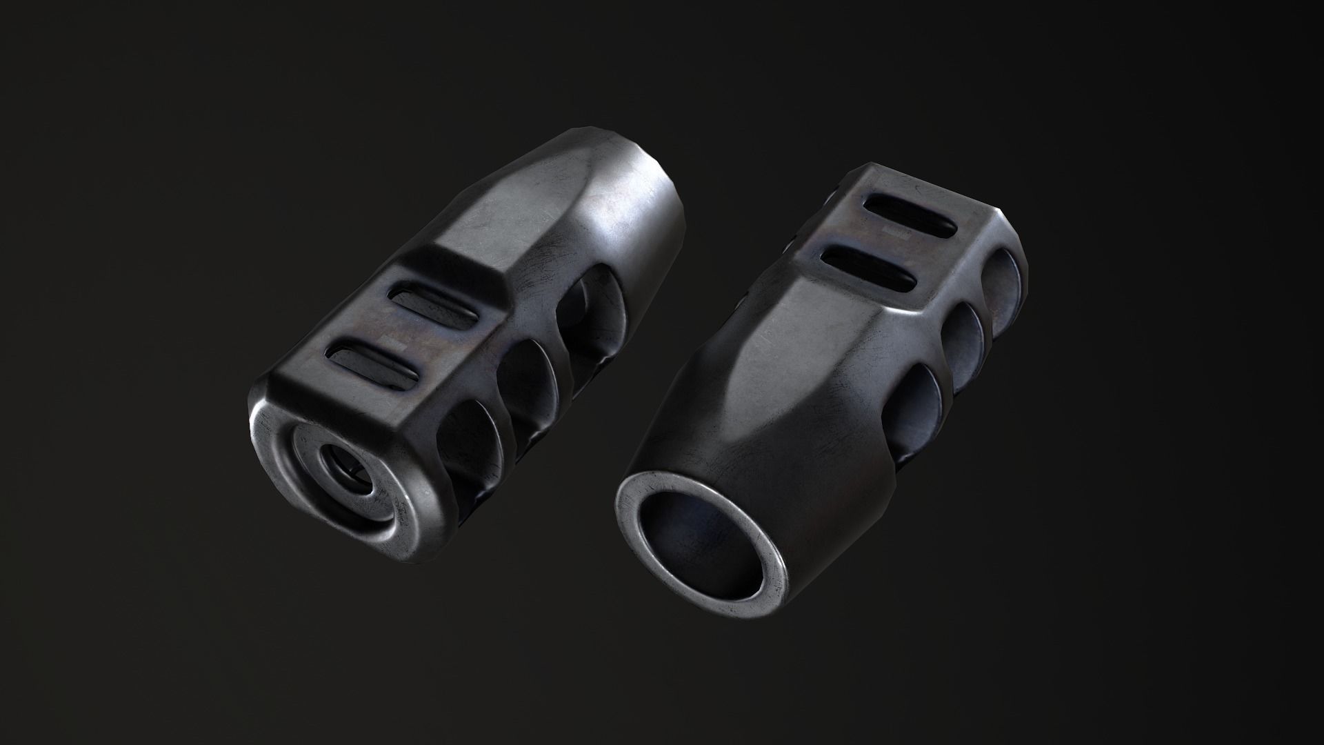 PBR Muzzle Collection items Low-poly 3D model_8
