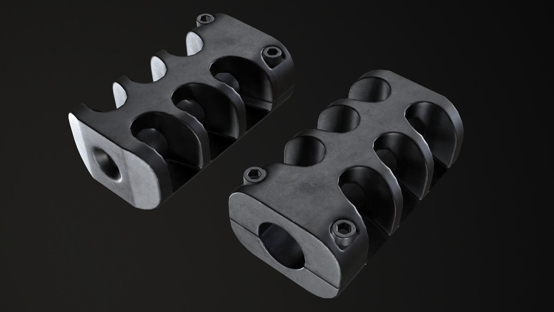 PBR Muzzle Collection items Low-poly 3D model_3