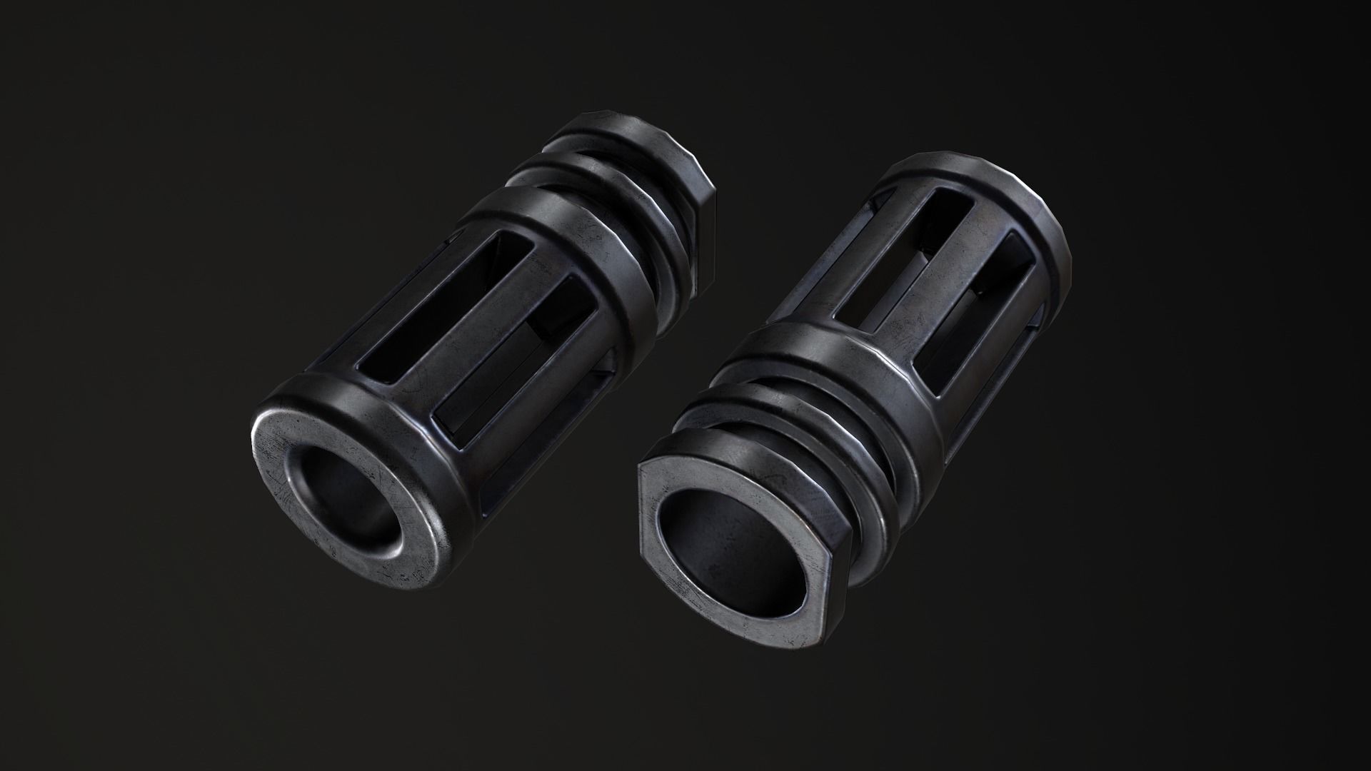 PBR Muzzle Collection items Low-poly 3D model_9