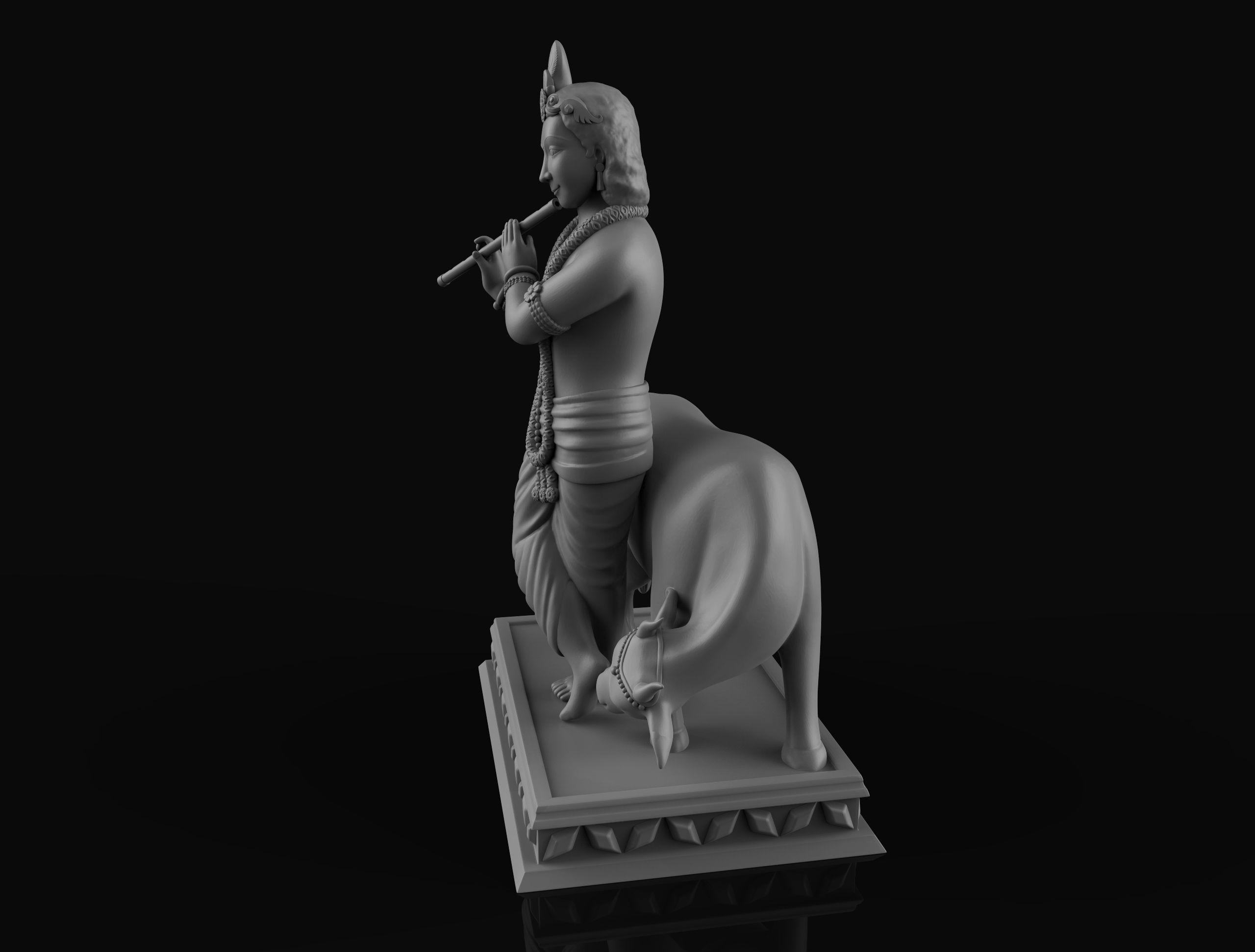 Lord Krishna Traditional  3D print model_2