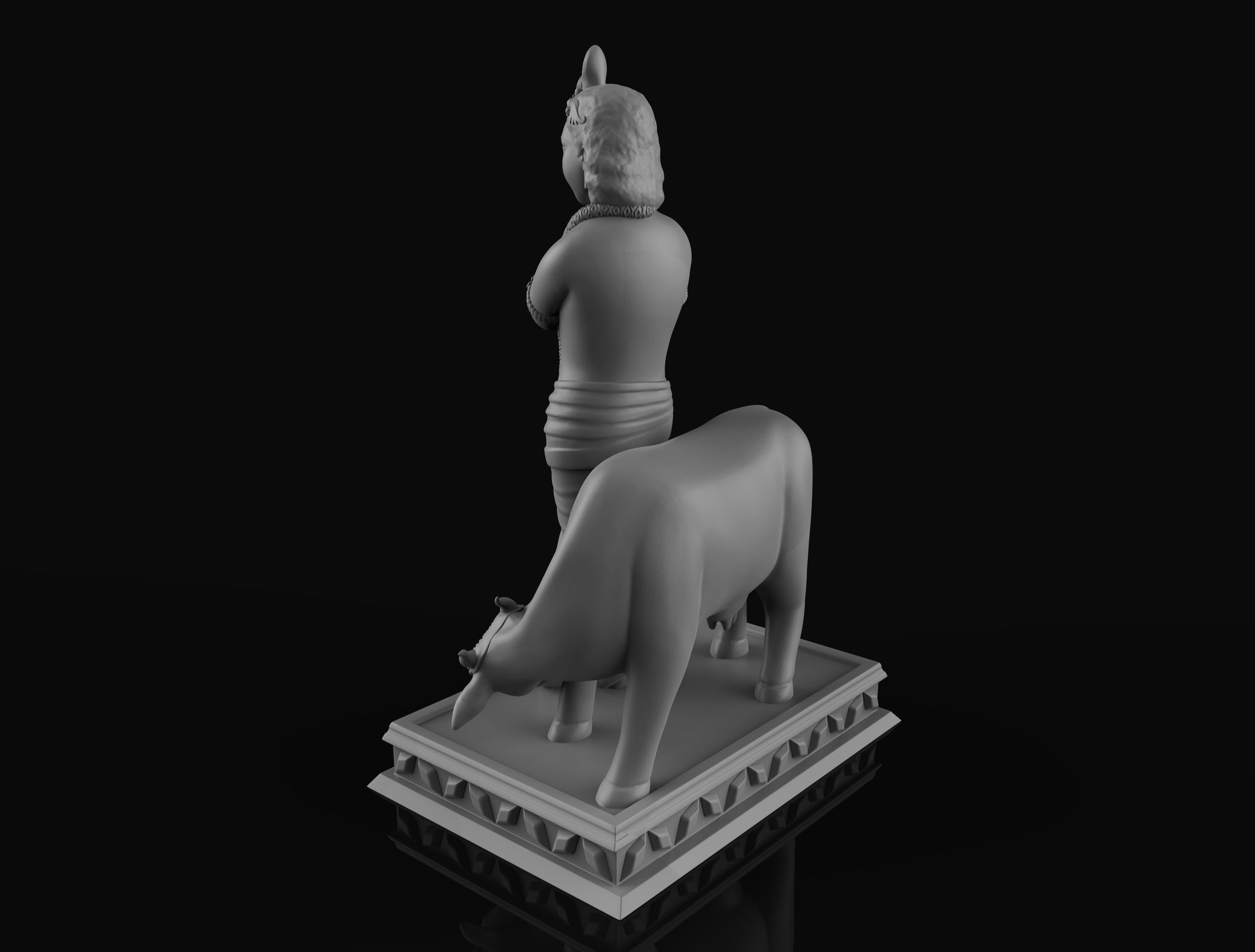 Lord Krishna Traditional  3D print model_5