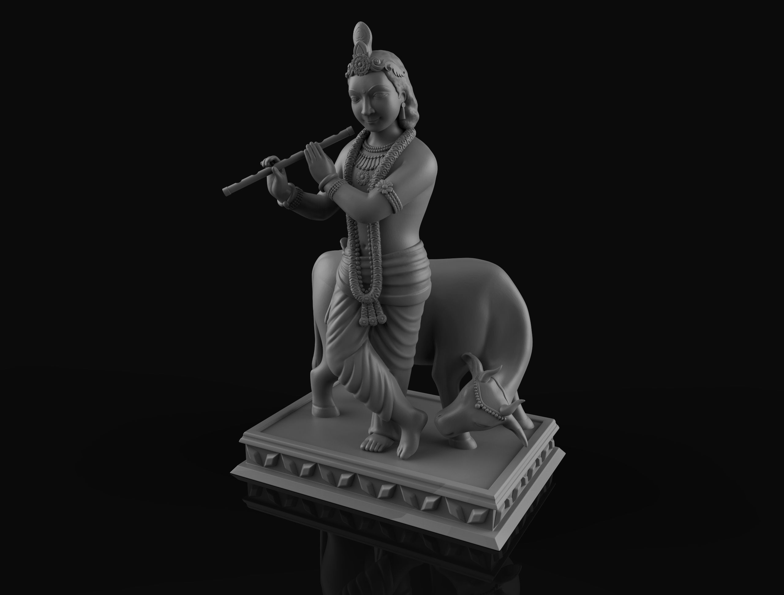 Lord Krishna Traditional  3D print model_1
