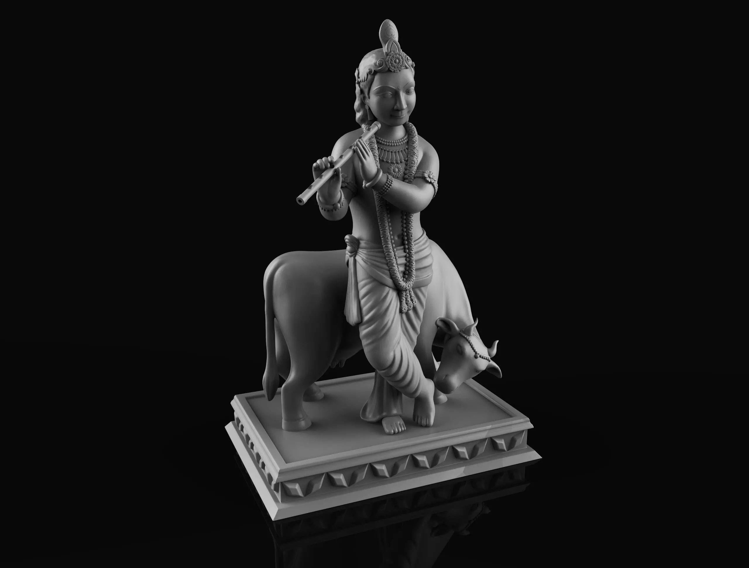 Lord Krishna Traditional  3D print model_0