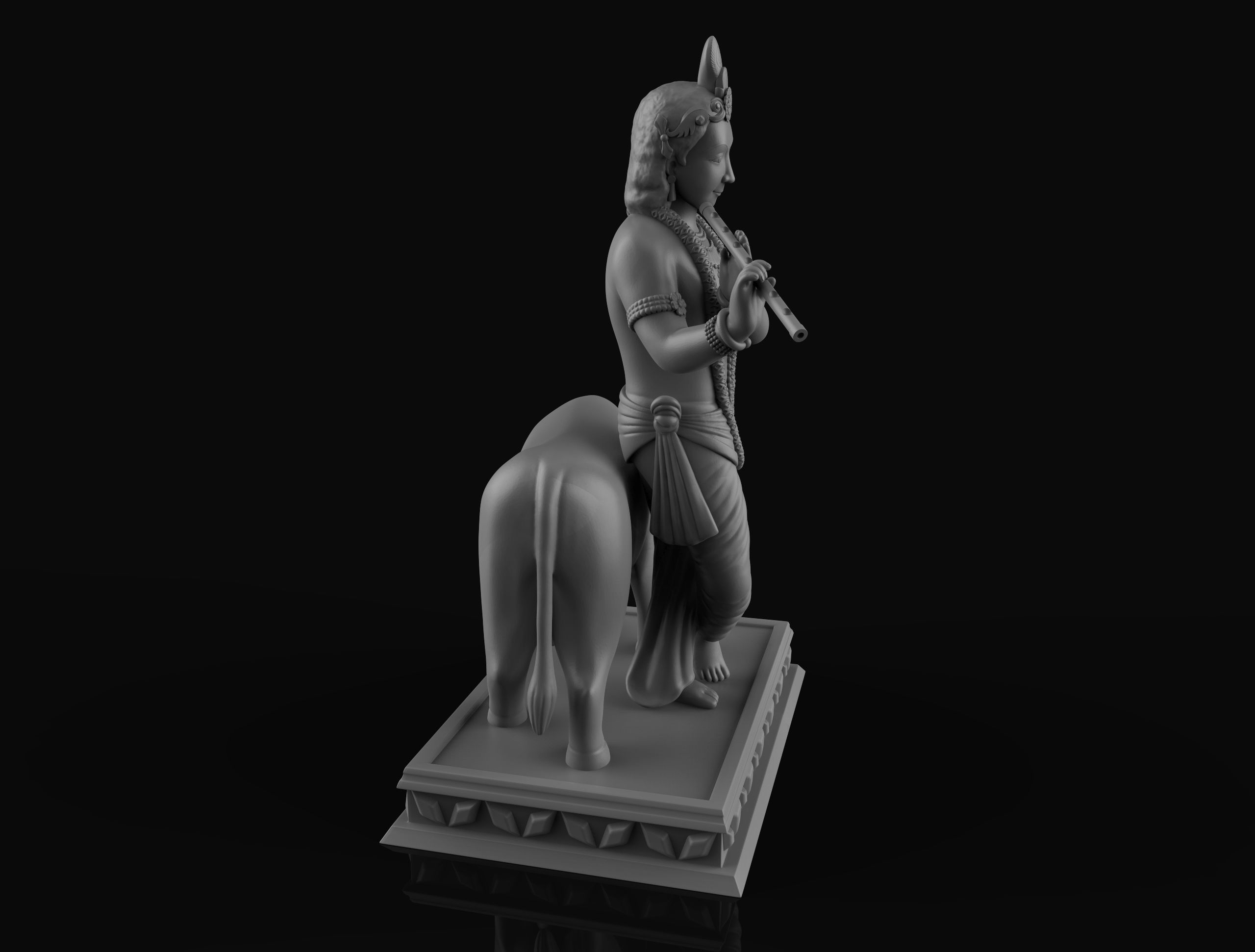 Lord Krishna Traditional  3D print model_3