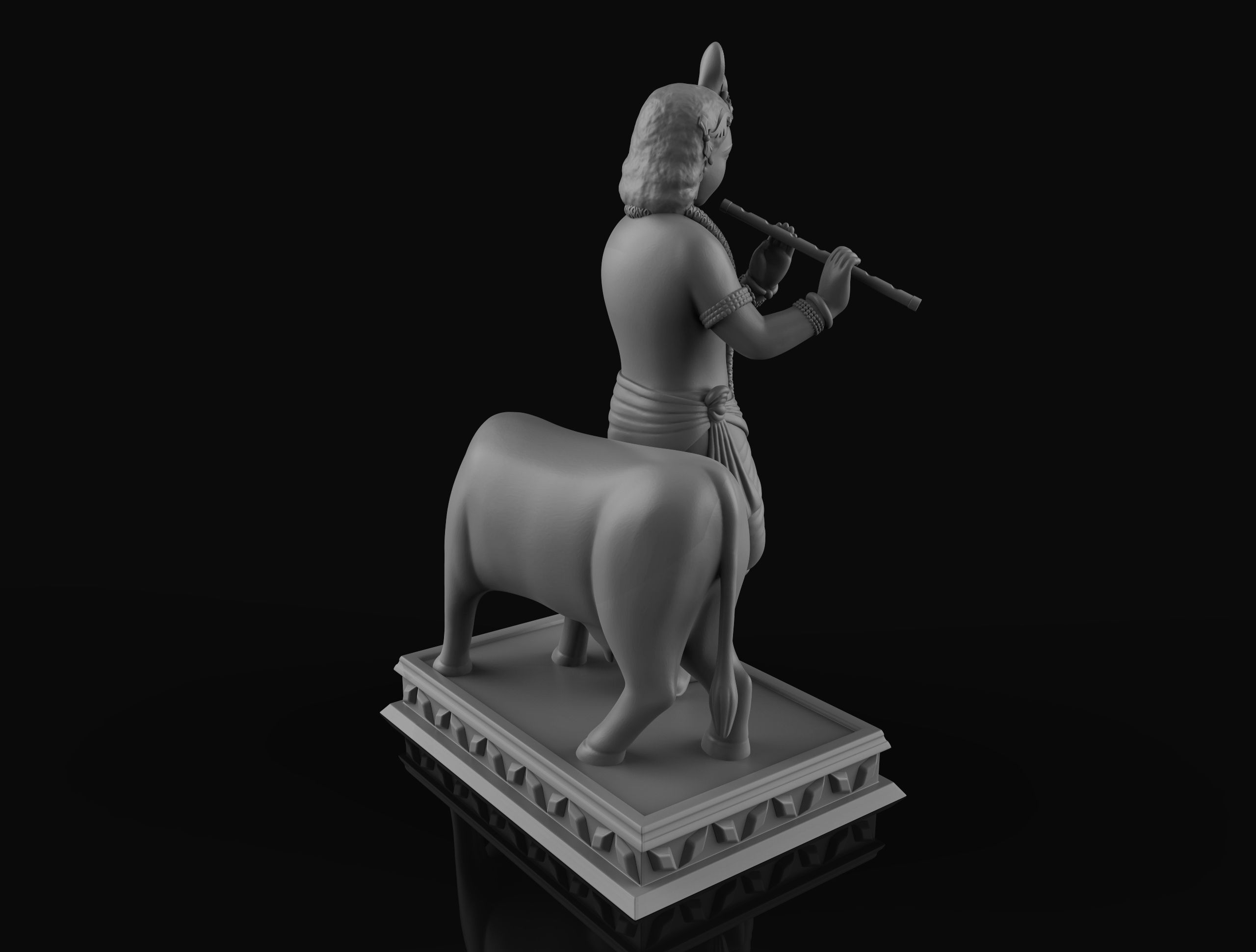 Lord Krishna Traditional  3D print model_4
