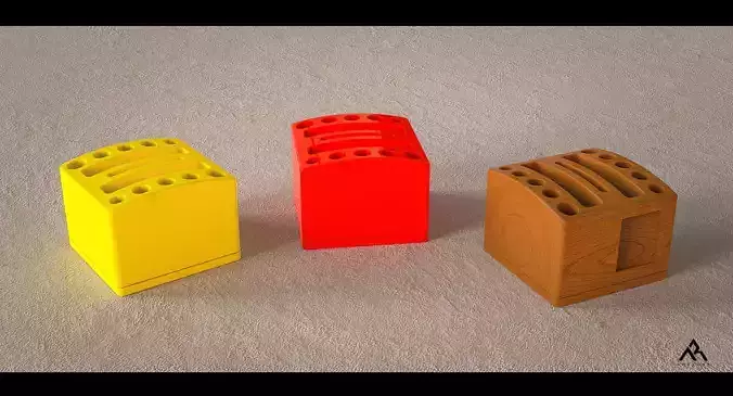 EXECUTIVE STYLE ROTATABLE STATIONERY HOLDER