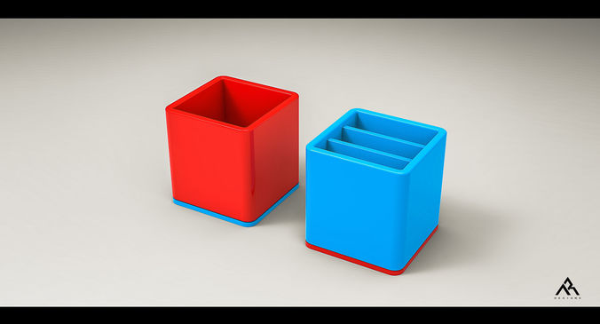 Basic Rotatable Stationery Holder 3D print model