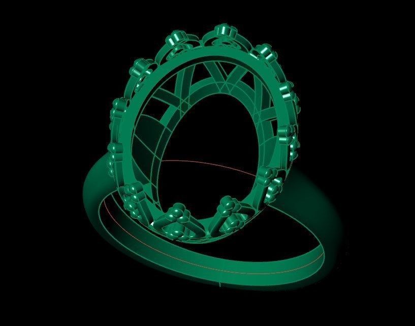 Ring  pk 1 3D print model_9