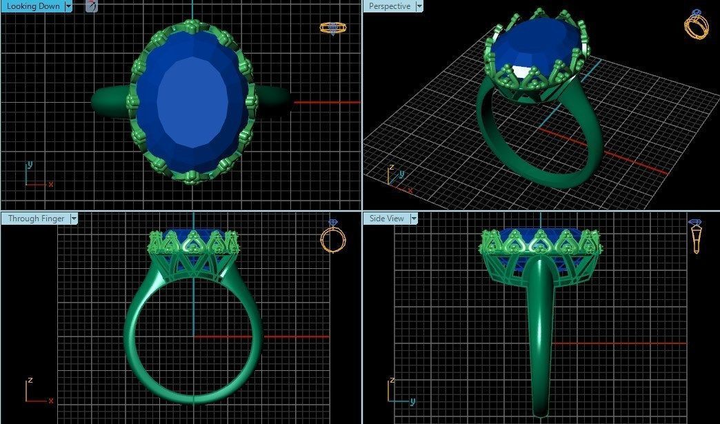 Ring  pk 1 3D print model_3